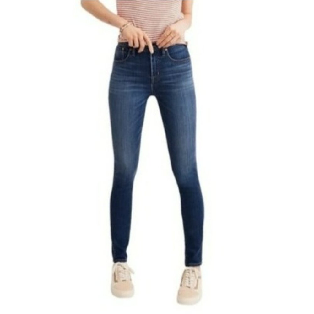 Madewell Womens High-Rise Skinny Jeans Dark Wash Size 27 Stretch Denim Classic S